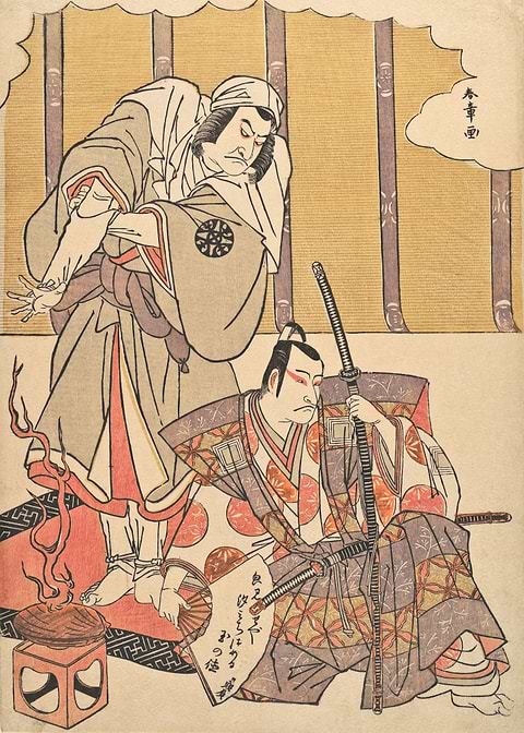 Kabuki Actors — Japanese art metal poster