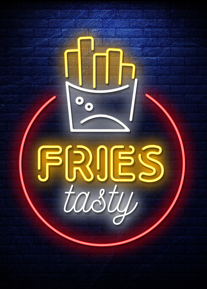 Fries Neon food