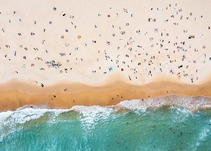 Bondi Beach aerial Sydney