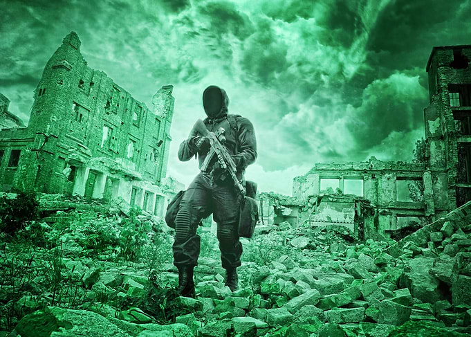Survivor on the ruins