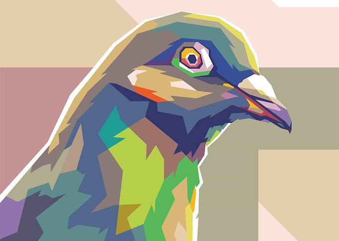 Pigeon Bird WPAP Popart