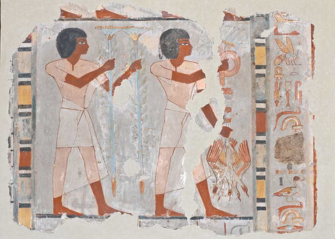 Egyptian Wall Painting — man cave metal poster