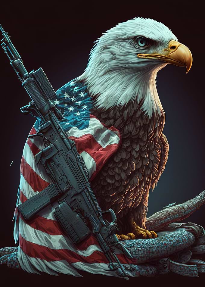 Eagle American Flag