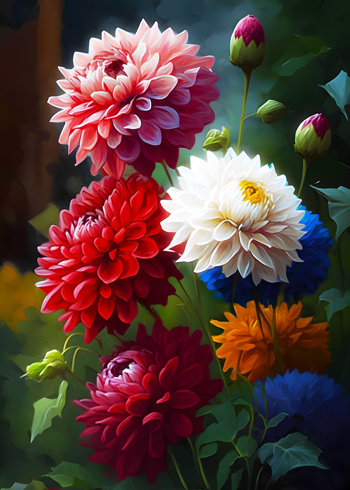 Flowers Mom Mother Dahlias