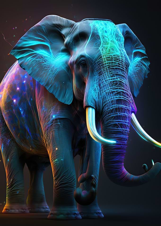 Neon elephant