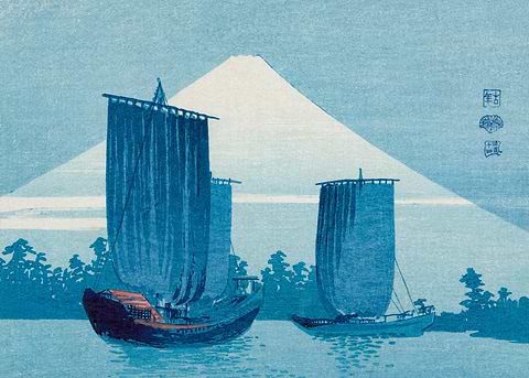 Fuji ni hansen — Japanese art metal poster