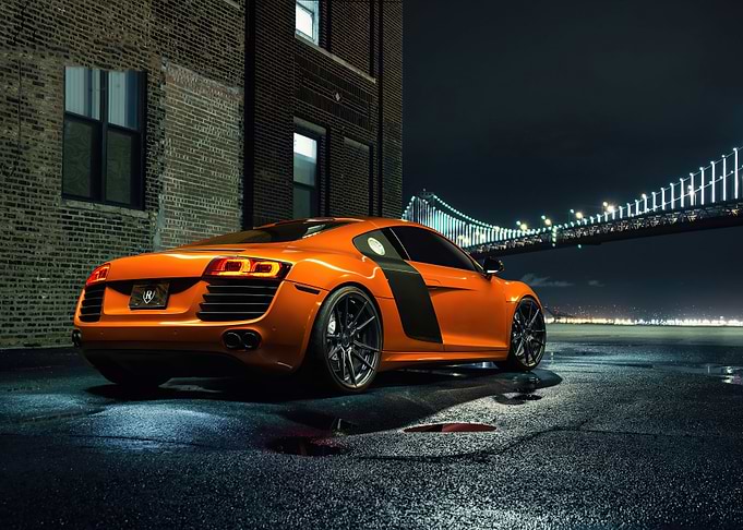 Orange Audi Car