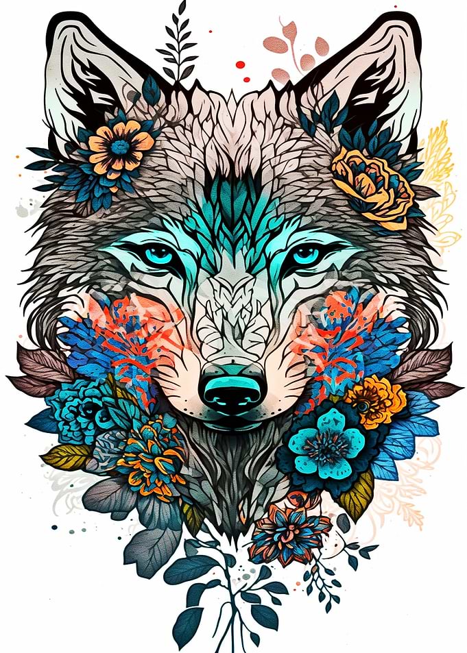 Painting Decoration Wolf