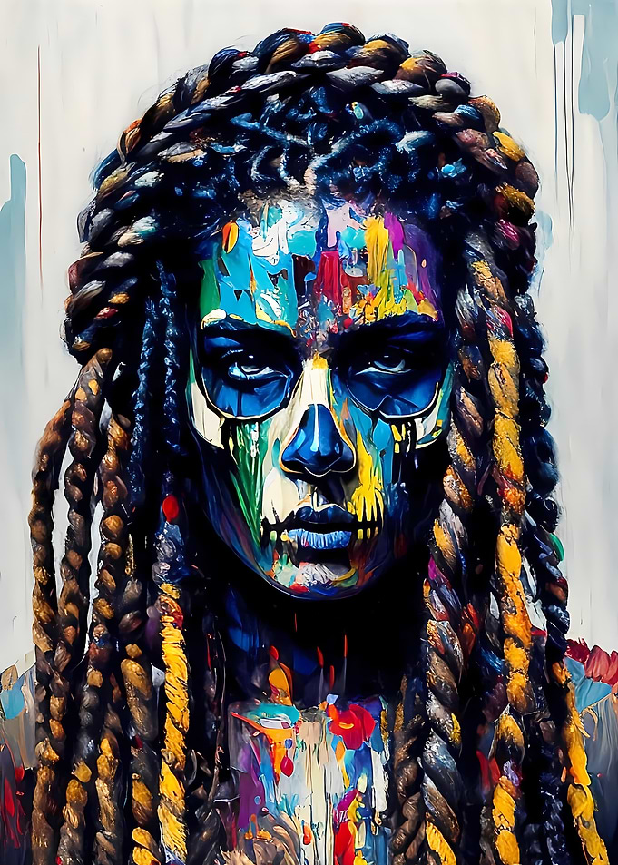 Rastafarian skull face