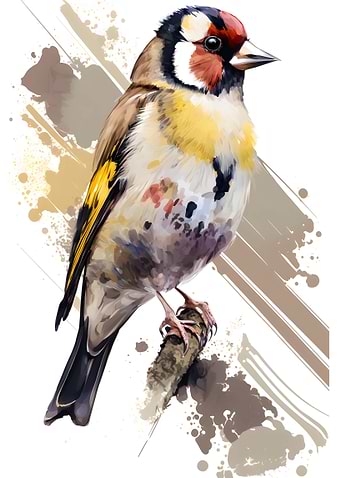 Exotic Birds Watercolor