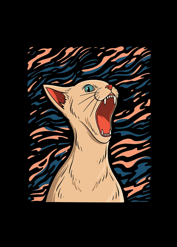 Cat Munch Painting Scream