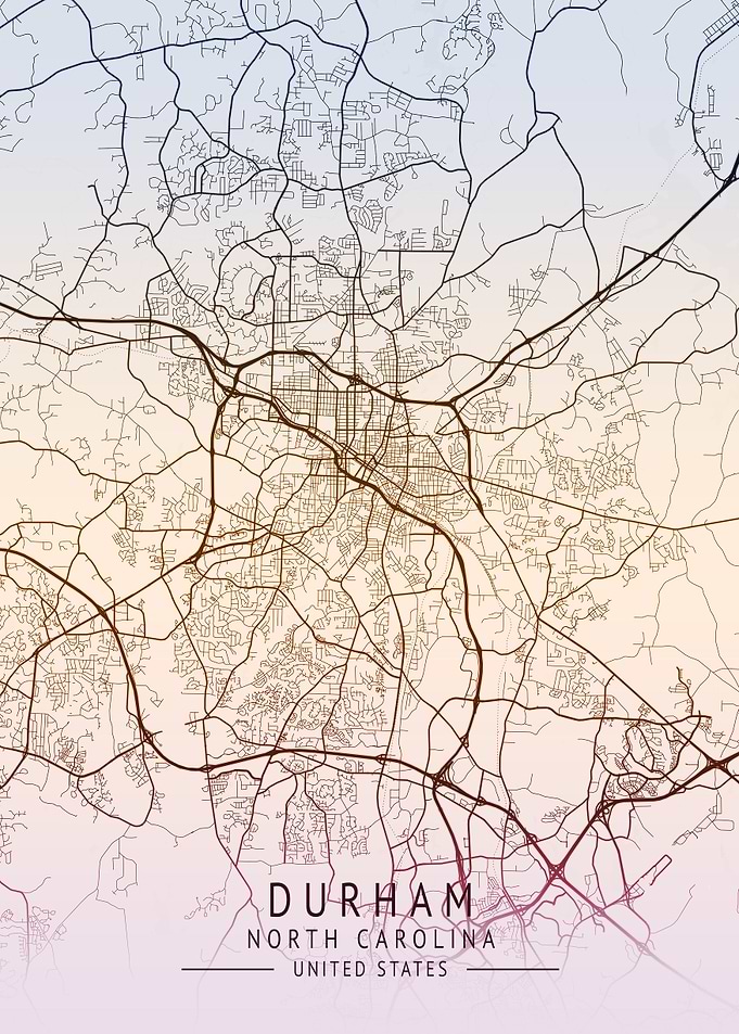 Durham USA City Map