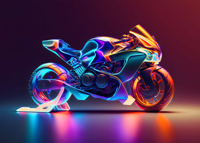 neon motorcycle 010