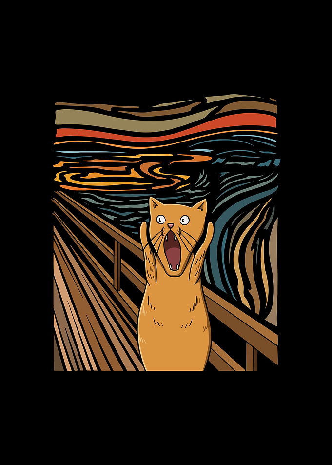 Cat Munch Painting Scream