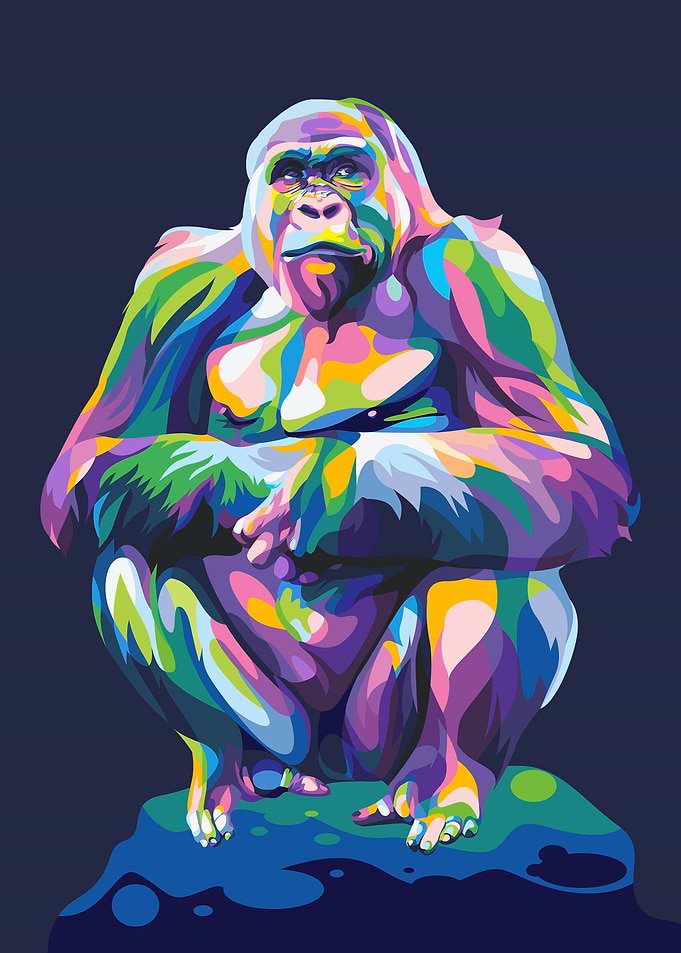 Dreamy gorilla