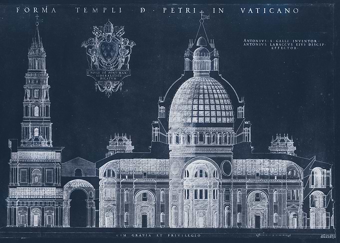 Vatican basilica blueprint
