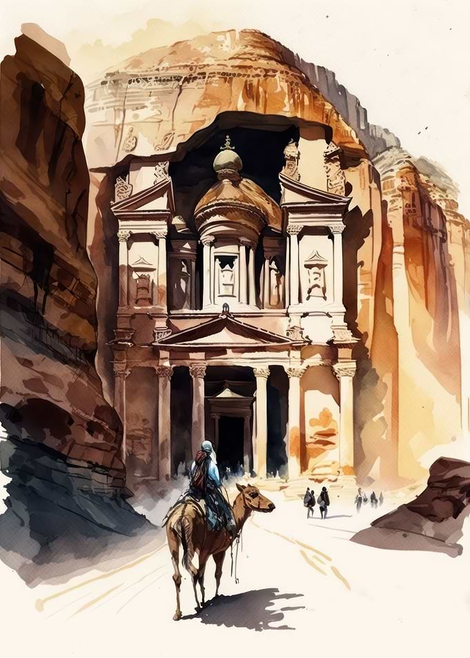 Watercolor Petra