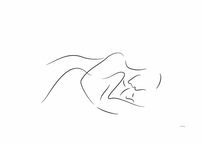 Minimalist couple drawing