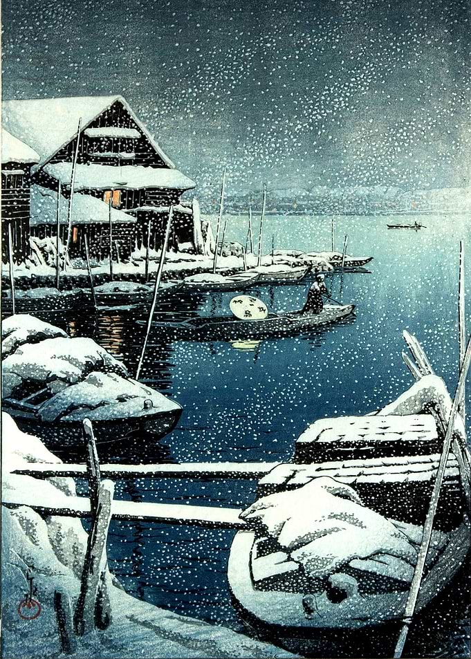 Kawase Hasui Snow Mukojima
