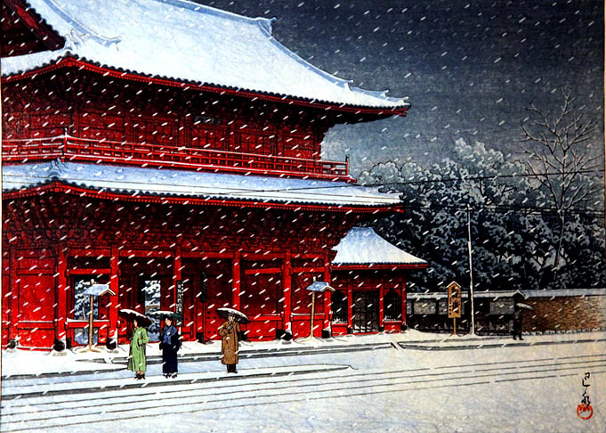 Kawase Hasui Zojoji Temple