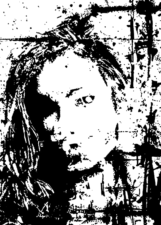Black and white abstract w