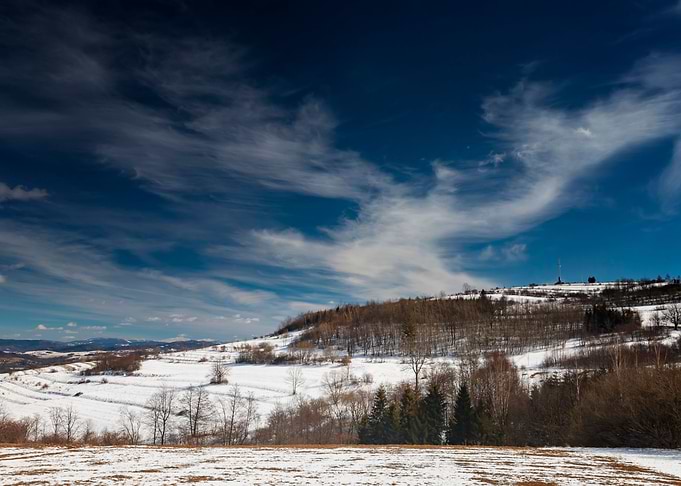 Winter mountains, Poland