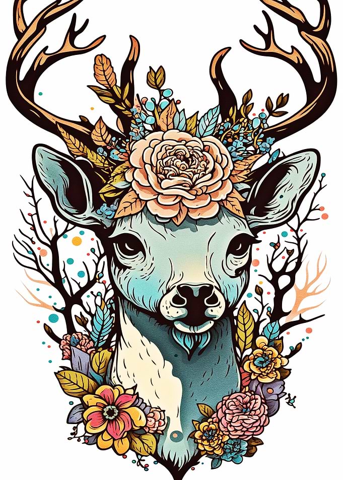 Painting Decoration Deer