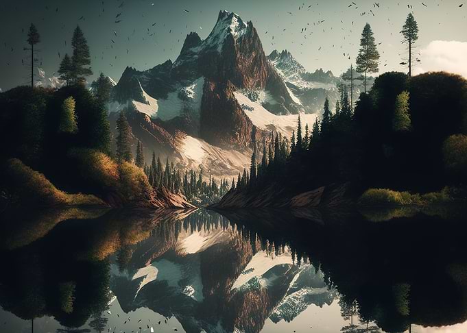 mountain lake landscape