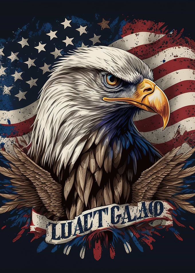 Eagle American Flag
