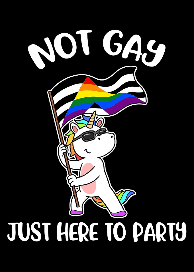 Not Gay Just Here To Party