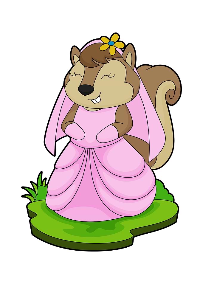 Squirrel Bride Veil