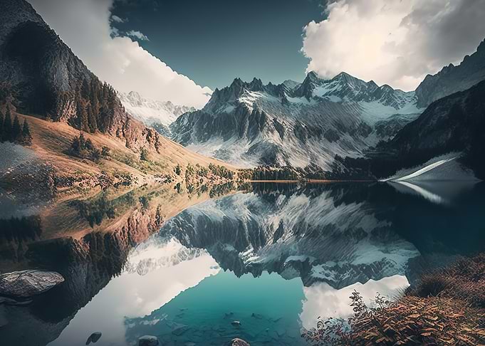 mountain lake landscape