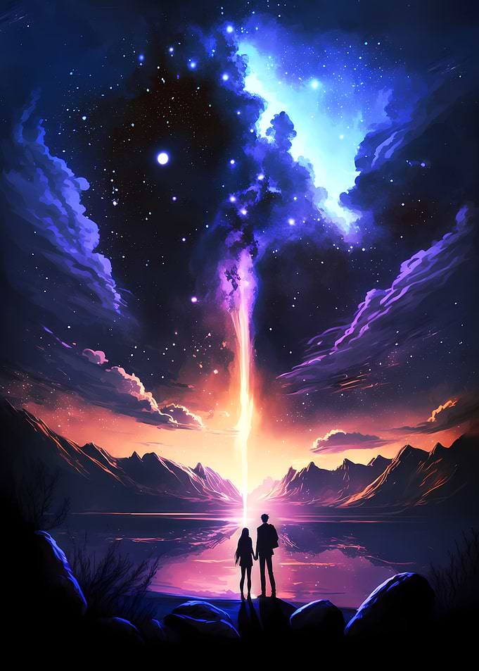 Twilight Galaxy Lake