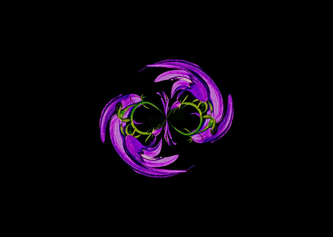 Purple moody floral art