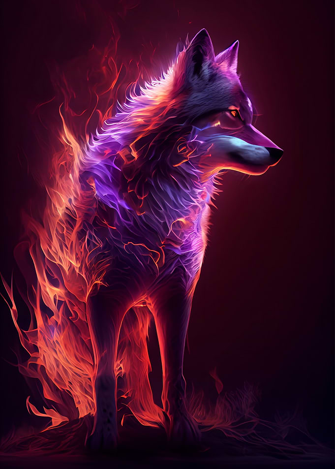 Bioluminescent Wolf
