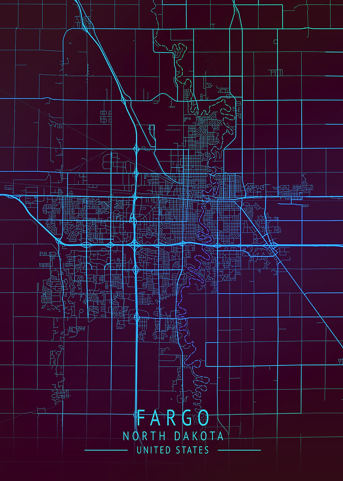 Fargo USA City Map