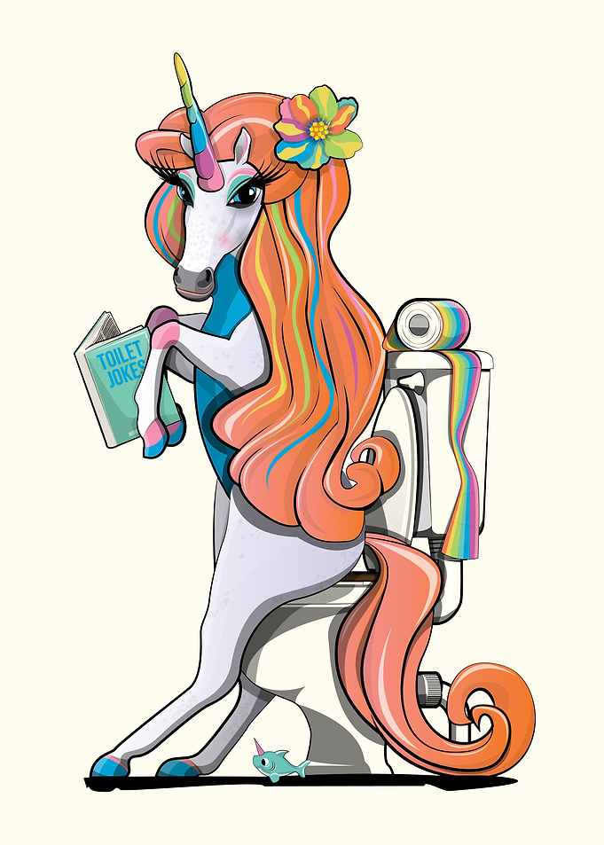 Unicorn on the Toilet