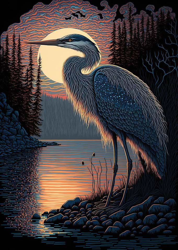 Beautiful heron