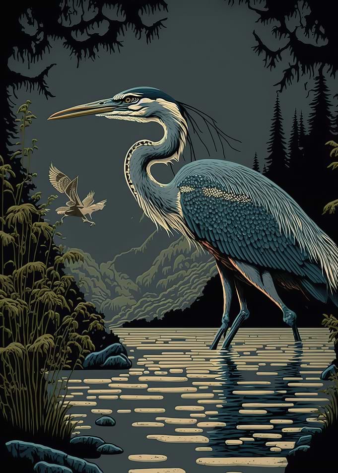 Beautiful heron