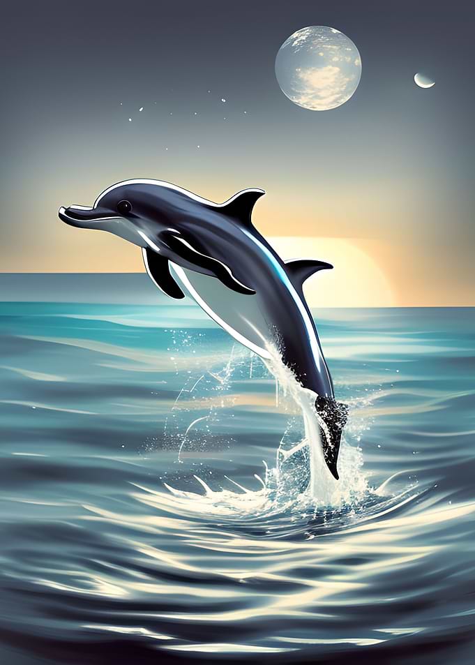 Dolphin Fish by Moonlight