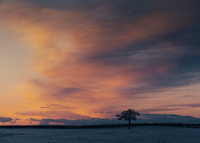 Orange Winter Sunset