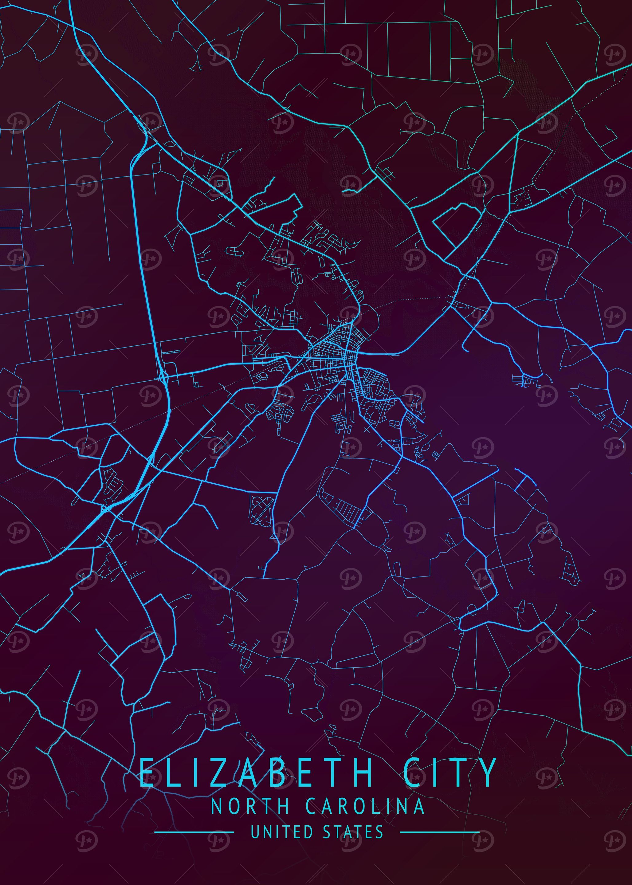 Elizabeth USA City Map