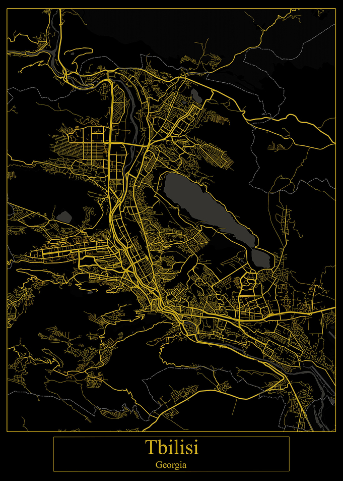 Tbilisi Georgia Gold Map