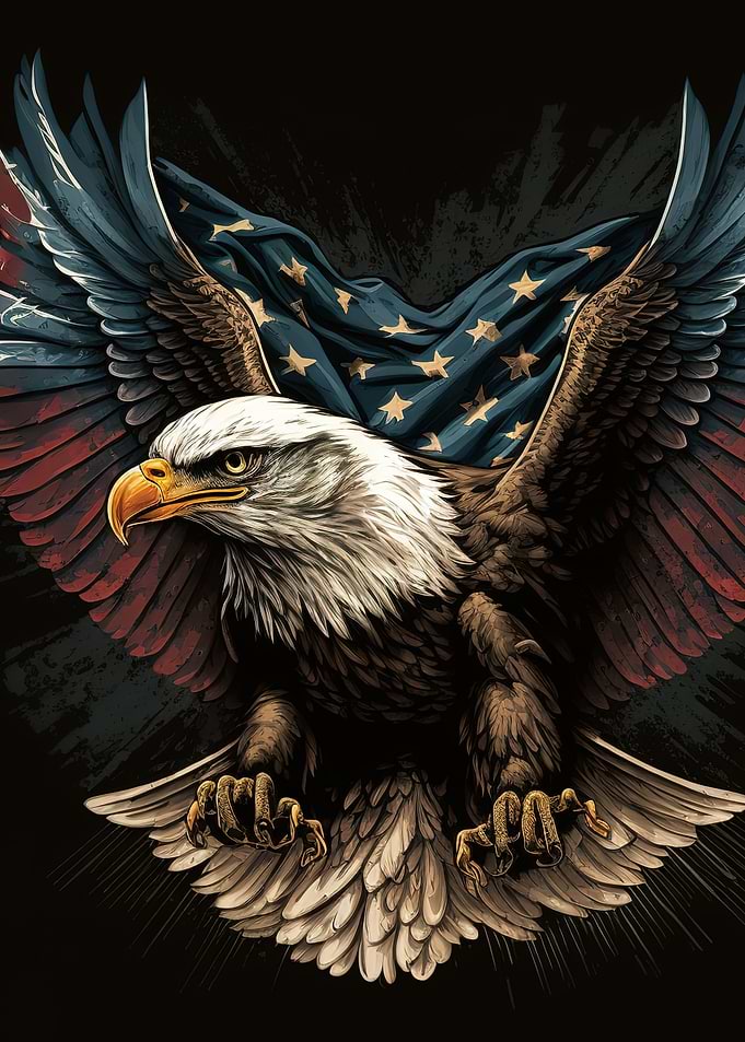 Eagle American Flag