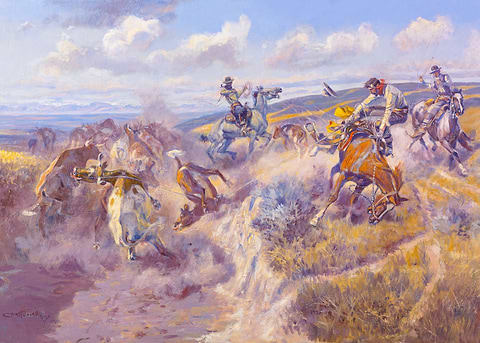Loose Latigo — western art metal poster