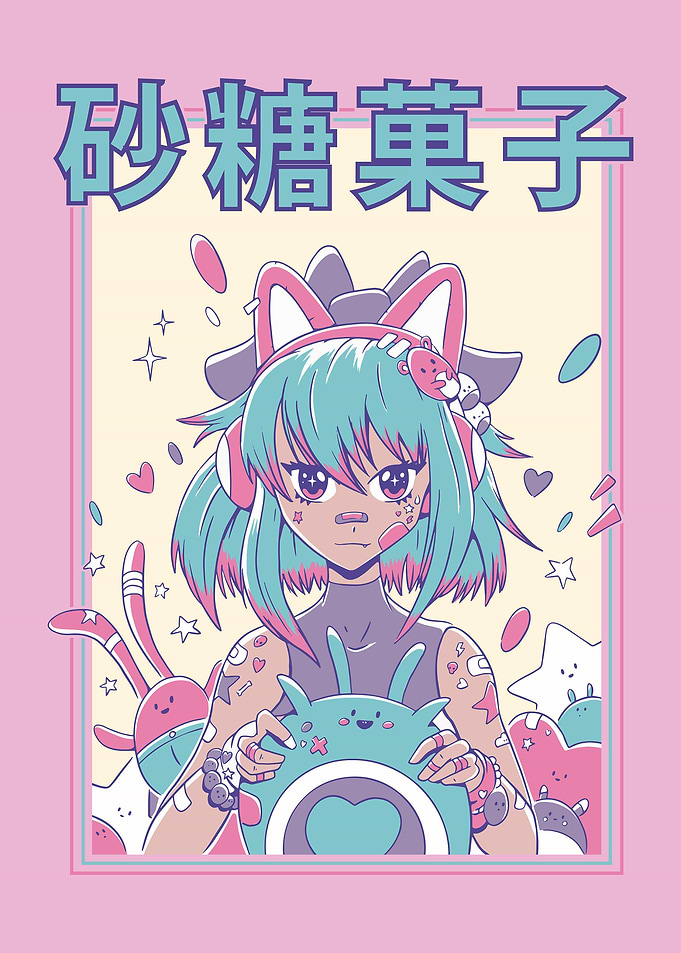Anime Gamer Girl