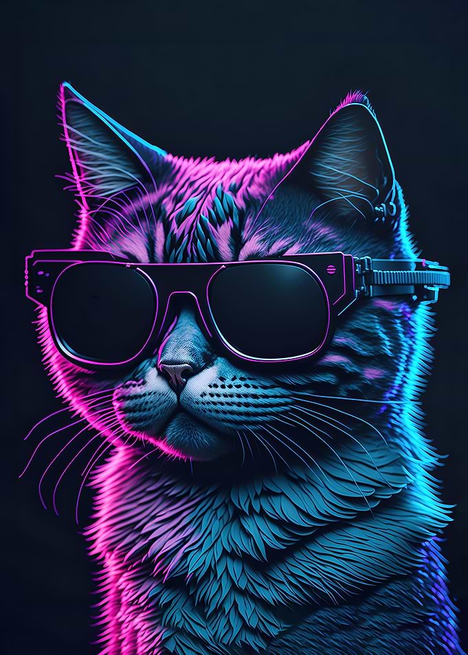 Portrait Cat Neon Sign