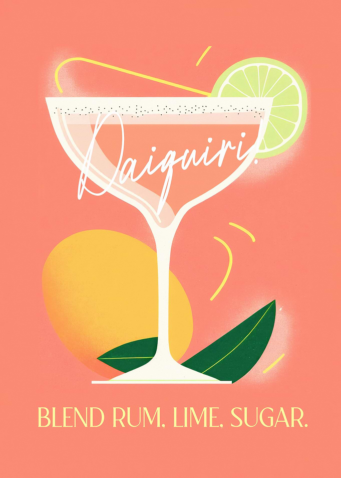 Peach Daiquiri Cocktail