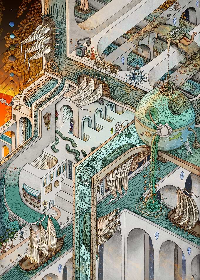 Fishing for Escher