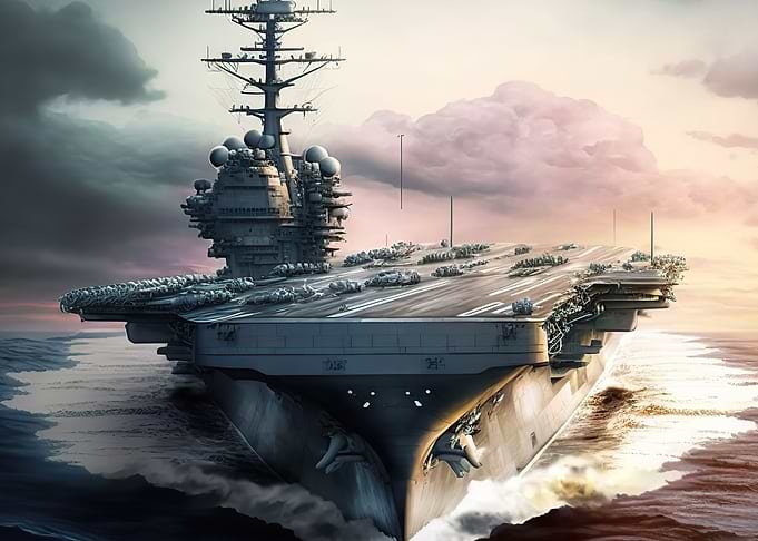 Aircraft Carrier Sunset
